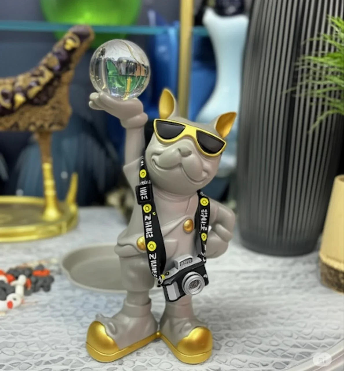 Swiss Bulldog Photographer with Camera